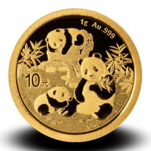 1g zlatá minca Panda 2025 líc