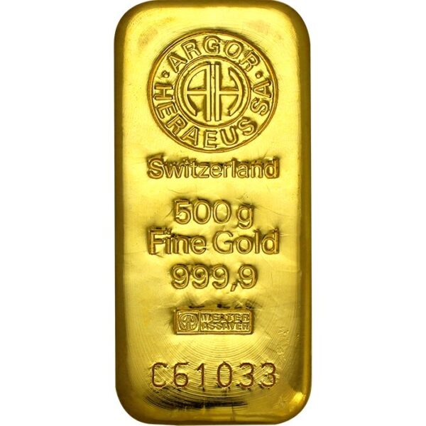 500 g Zlatá tehlička Argor Heraeus 2025 - 1