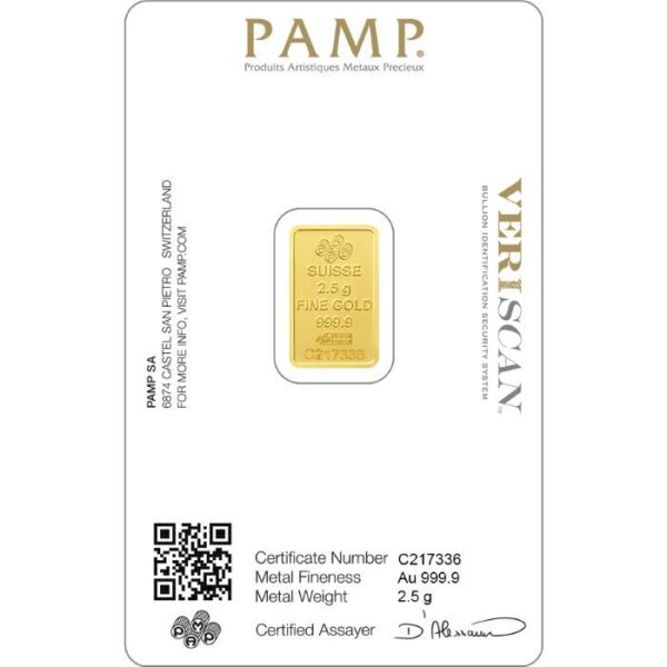 2.5 g PAMP Lady Fortuna Veriscan 2025 - 2