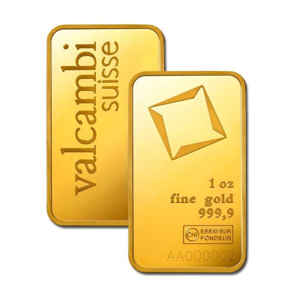 1 oz Zlatá tehlička Valcambi 2025 - 3