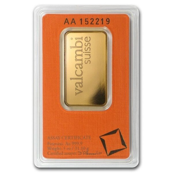 1 oz Zlatá tehlička Valcambi 2025 - 2