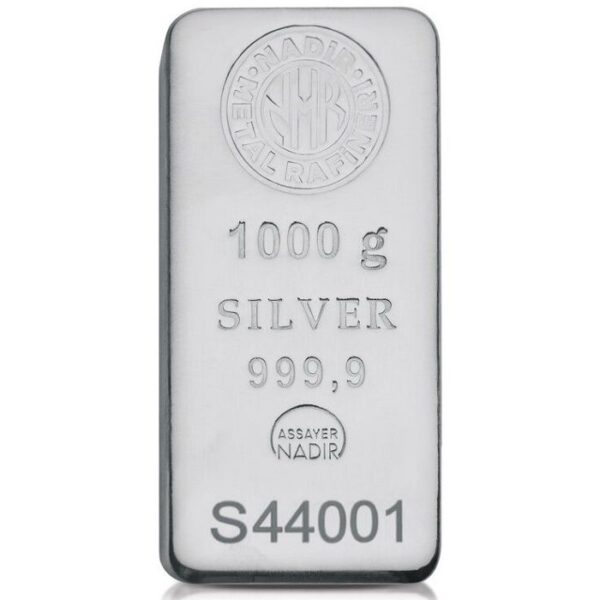1000 g Strieborná tehlička Nadir Metal Rafineri 2025 - 1